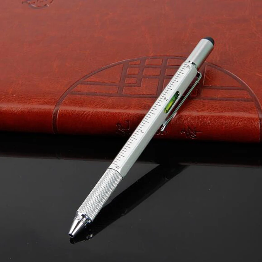 Многофункциональная тонкая круглая ручка 6 в 1 с тонким наконечником емкостный