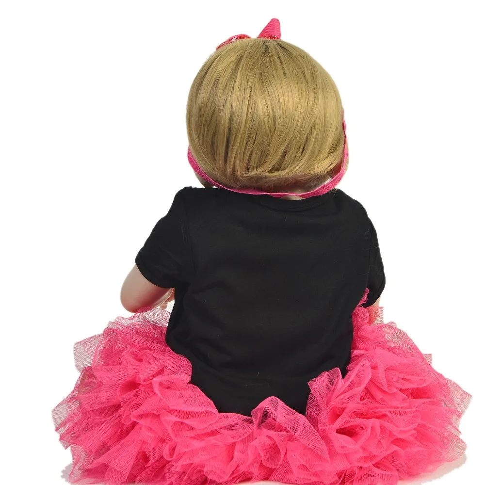 Special 57 cm Silicone Reborn Baby Girl Full Body Dolls Lifelike Kids Playmate Toys Christmas Gifts | Игрушки и хобби