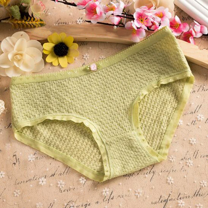 Женские хлопковые трусы брифы с пузырьками удобное дышащее нижнее белье для