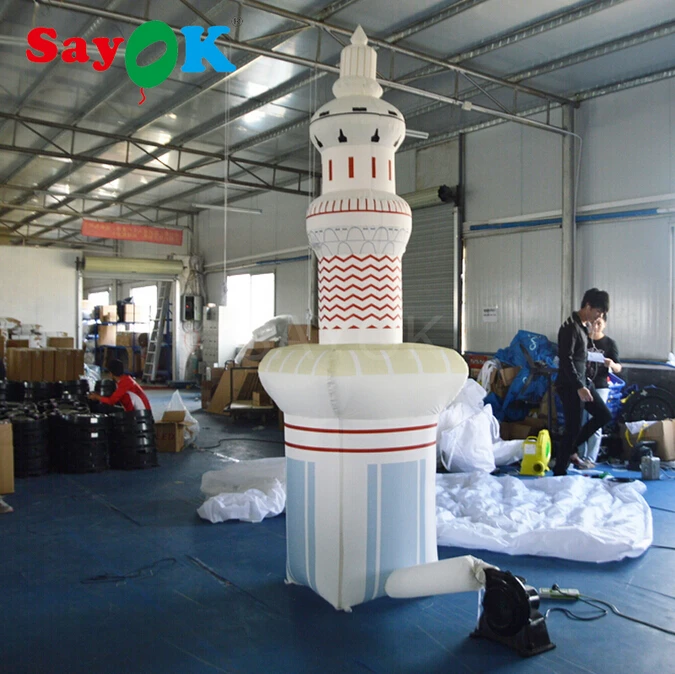 

Sayok 3m/9.8ft Tall Giant Simulated Inflatable Mosque Inflatable Masjid with Blower for Outdoor Decoration