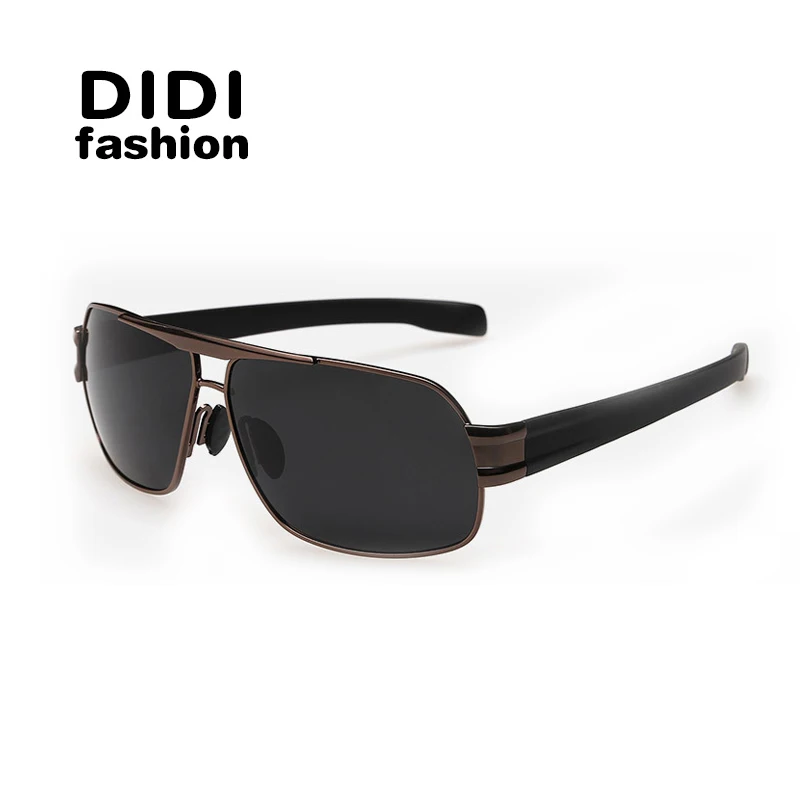 Солнцезащитные очки DIDI квадратные поляризационные мужские Роскошные брендовые