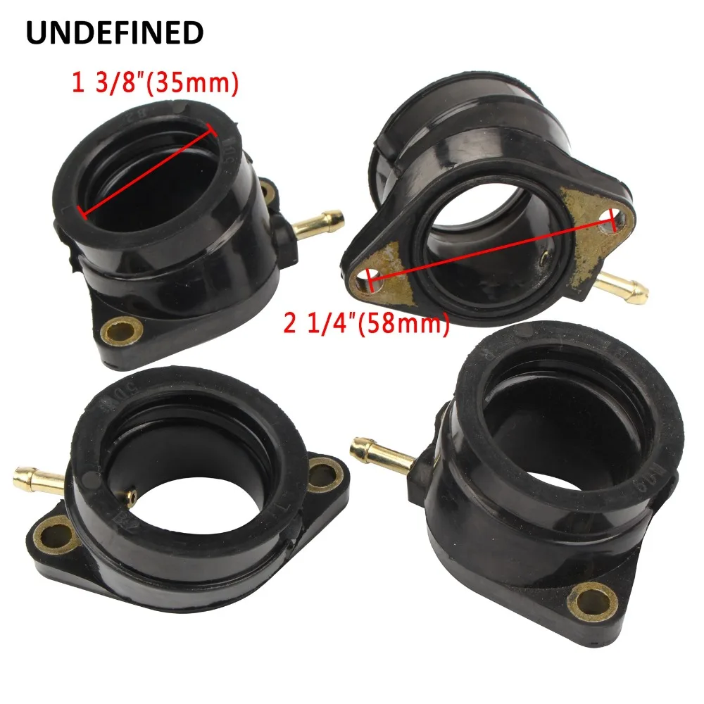 

For Yamaha FZS600 S/R/SP FAZER 1998-2003 4 Pcs Rubber Black Motorcycle Carburetor Interface Manifold Joint Boots Set Carburador