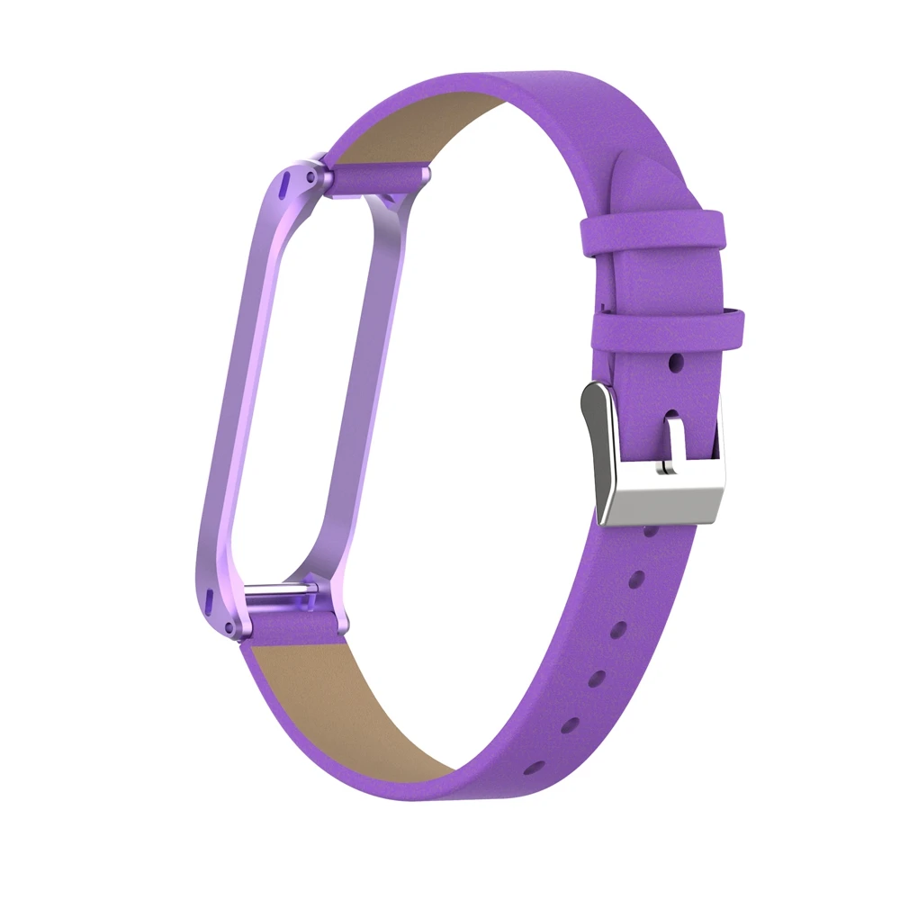 Кожаный ремешок для Xiaomi mi Band 4 3 Смарт-браслет металлический чехол для спортивных часов для mi Band 4 Замена