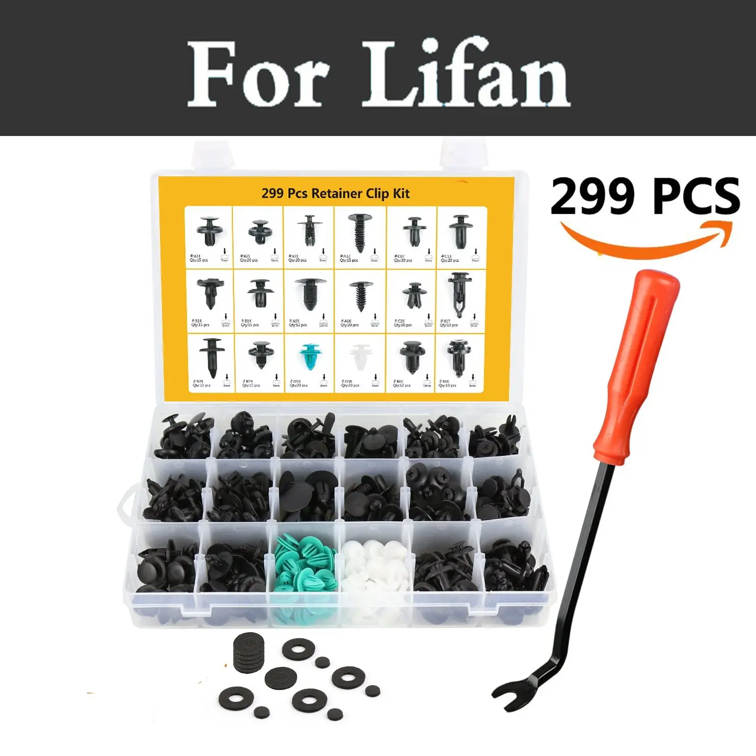 299 шт. универсальные заклепки для Lifan Breez Cebrium Celliya Smily Solano X50 X60|Клипсы и зажимы авто|