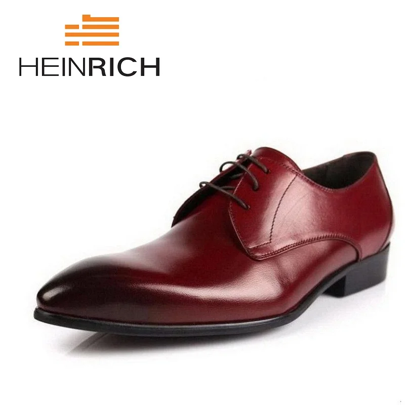 Генрих 2018 Деловая Мужская обувь из натуральной кожи британский стиль Туфли под
