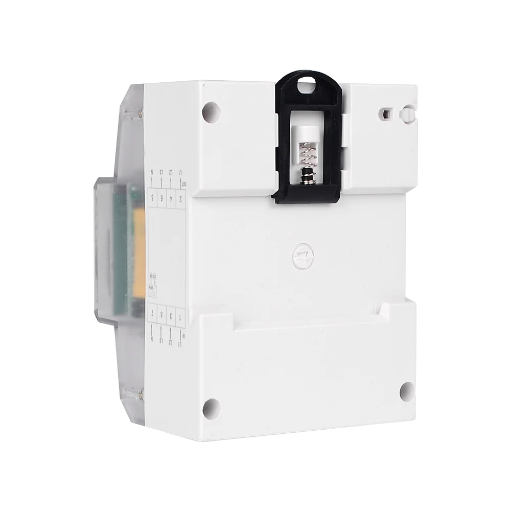 Din Rail 380 V 5-80A 3 фазы 4 провода электронный счетчик Мощность счетчик энергии ваттметр кВтч метр ЖК-дисплей подсветки с прозрачной крышкой