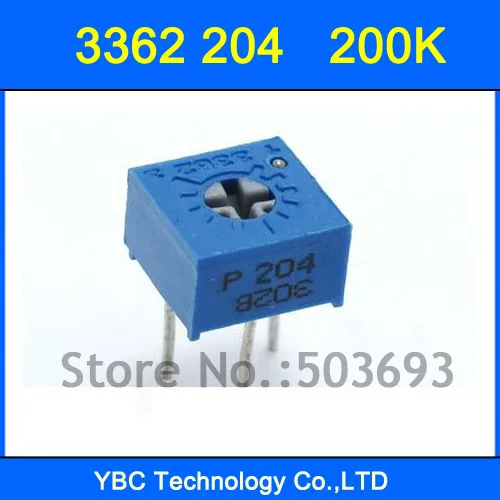 100 шт./лот 3362 205 2 м переменные резисторы 3362P потенциометр|variable resistor|potentiometer