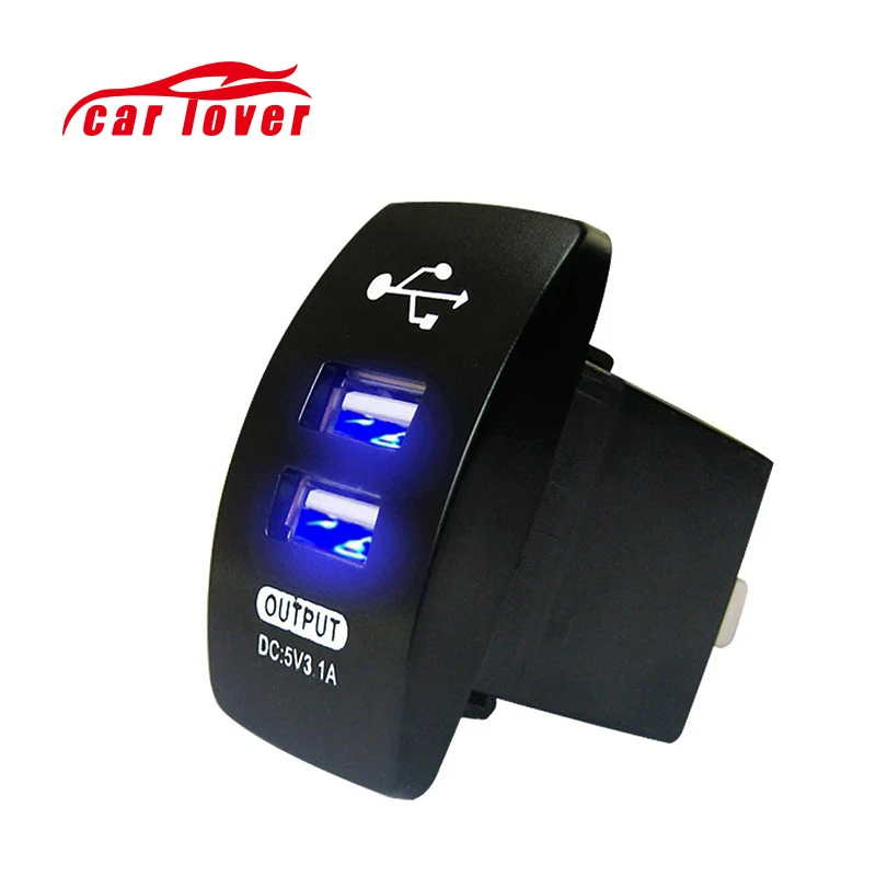 Двойное зарядное устройство USB автомобильный прикуриватель для мотоциклов