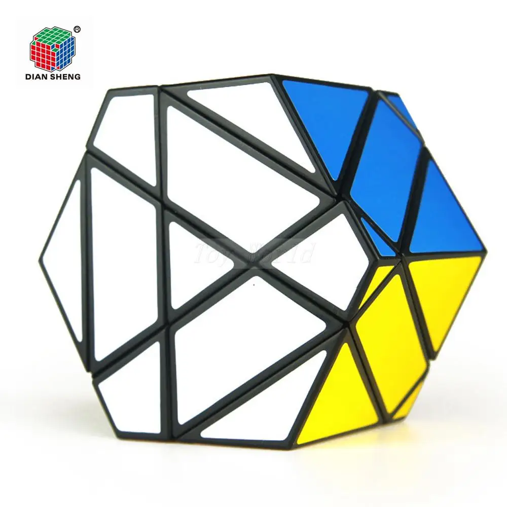 Diansheng Shield Cubo magic черный и белый поставляется в сборе наклеиваемый пластиковый