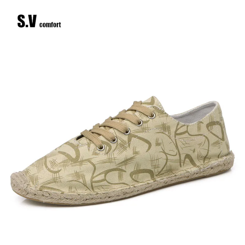 SV Марка Лето Весна Холст Espadrille Повседневная Обувь Белье Соломы Кос Бездельничали