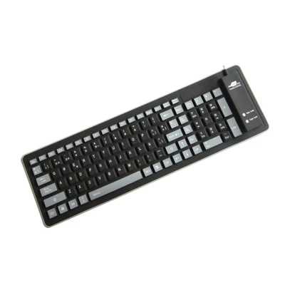 Spanish Keyboard Landas USB Проводная силиконовая испанская Французская клавиатура для ноутбука ноутбук рулонная Водонепроницаемая силиконовая клавиатура испанская для настольного ПК - Цвет: Spanish Keyboard