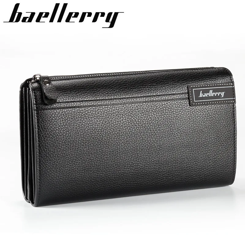 Baellerry Famous Brand Men Wallet Luxury Long Clutch Handy Bag Moneder Male Leather Purse Men's Clutch Bags carteira Masculina