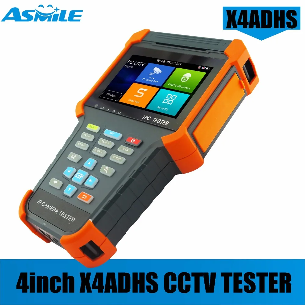 Professional 4K H.265 smaller cctv camera security tester with digital multimeter, new X4-ADHS