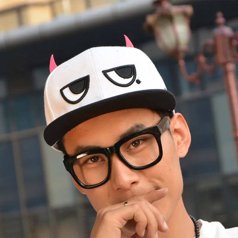 Devil Рога женские хип хоп бейсболка хлопок Защита от солнца капот экран Cap мужские