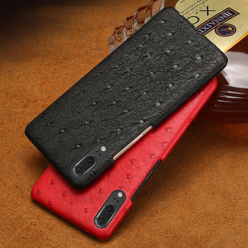 Wangcangli чехол для телефона из натуральной кожи huawei P20 редкий страусиный защитный