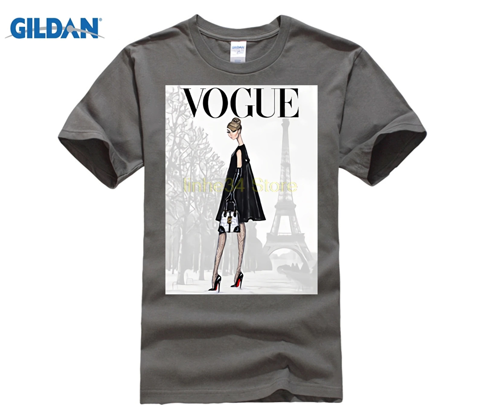 GILDAN Футболка мужская Мода Vogue футболка сексуальная женщина лето принт короткий