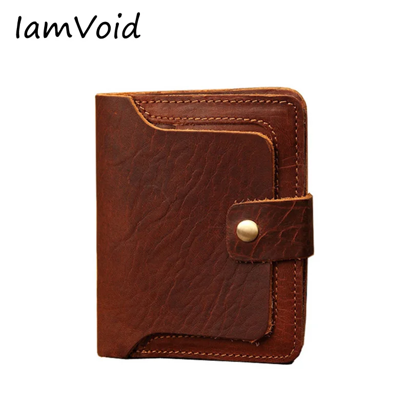 Винтажный Мужской кошелек IamVoid из натуральной воловьей кожи специальный дизайн