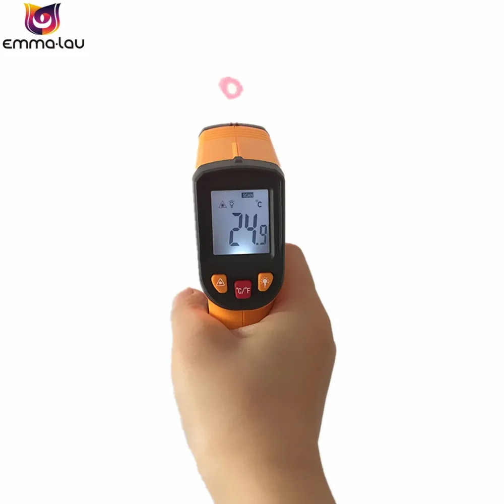 -50 до 400C цифровой Бесконтактный инфракрасный термометр ЖК-дисплей C/F лазерный