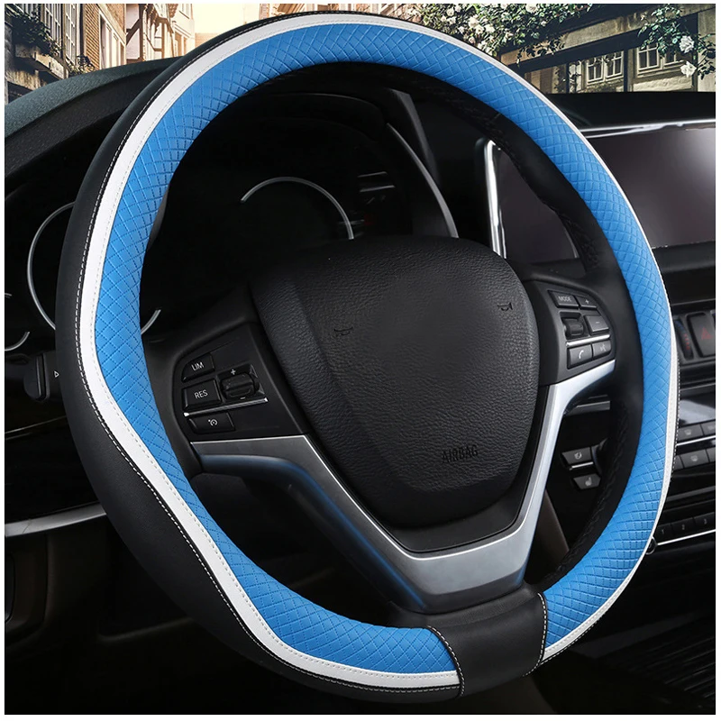 HuiER чехол рулевого колеса автомобиля 6 цветов искусственная кожа оплетка на руль