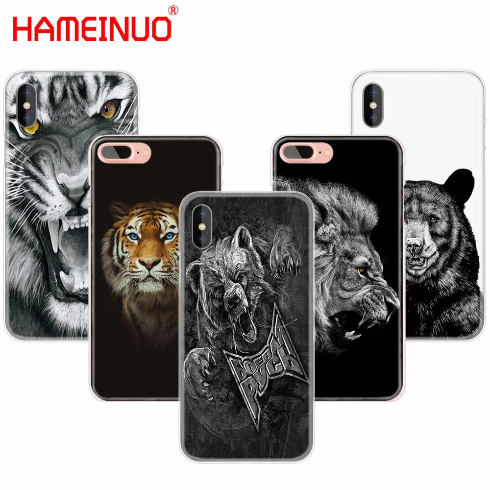 HAMEINUO русский медведь тигр лев Чехол для мобильного телефона iphone 6 4 4s 5 5s SE 5c 6s 7 8