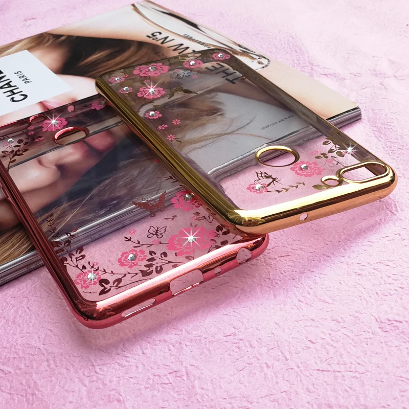 YueTuo soft tpu phone back etui cases coque cover case for huawei p smart psmart enjoy 7s 7 s original silicon silicone diamond |