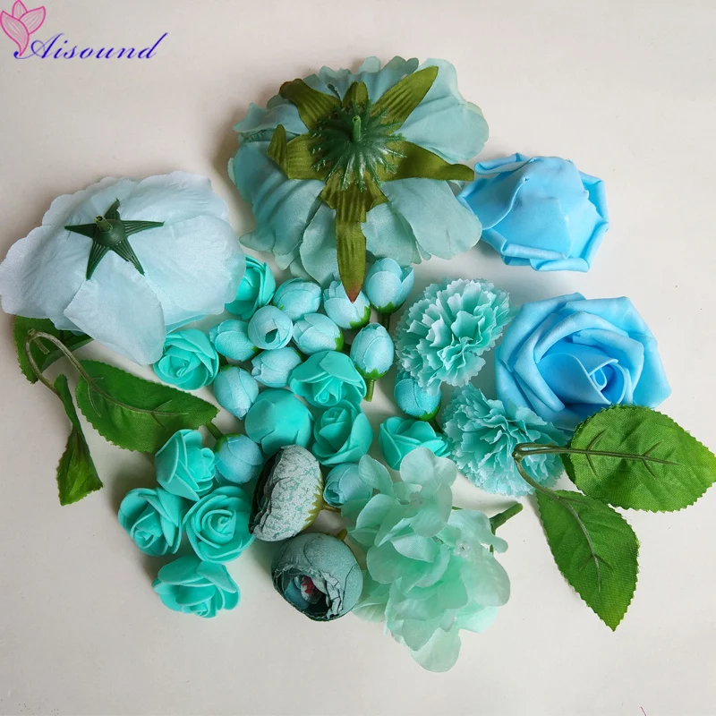 

35pcs artificial decorative rose heads simulation DIY silk flower heads for wedding home party decoration high quality