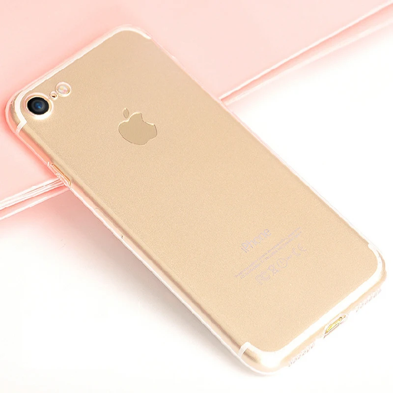 Супер тонкий прозрачный чехол для iPhone 7 5 5S 6 S 4.7 &quot6 8 плюс 5.5 &quotЧехол кристалл