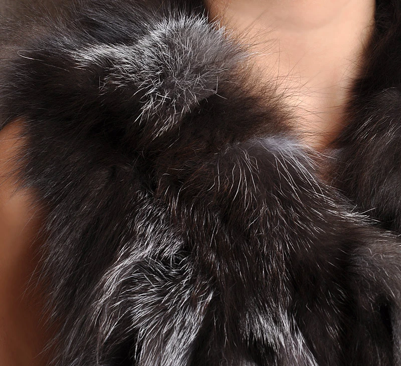 Hot 100% Real Silver Fox Fur Vest Natural Waistcoat BE1550 Free Shipping | Женская одежда