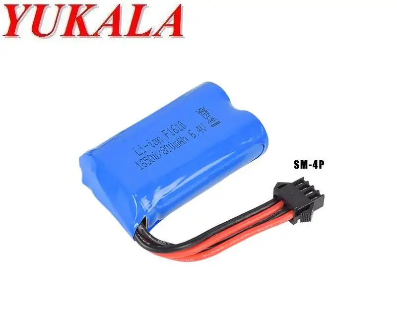YUKALA 2pcs wltoys 18628 18629 18428 18429 1/18 RC car 6.4v 800mAh Li-ion battery sp-4P plug 16500 | Игрушки и хобби