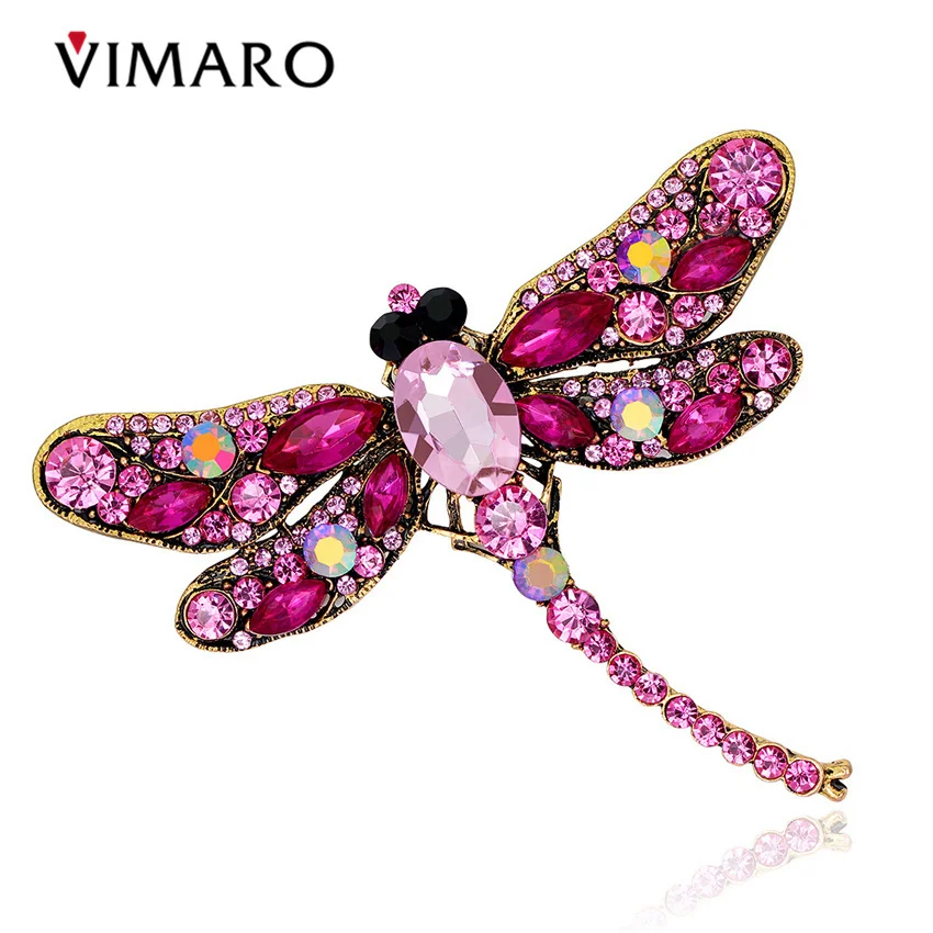 Vimaro животных Брошь &quotСтрекоза&quot воротник Булавки Броши-Для женщин-Broche брохес