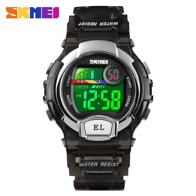 SKMEI Jelly браслет 1450 женские часы цифровые спортивные со светодиодной подсветкой