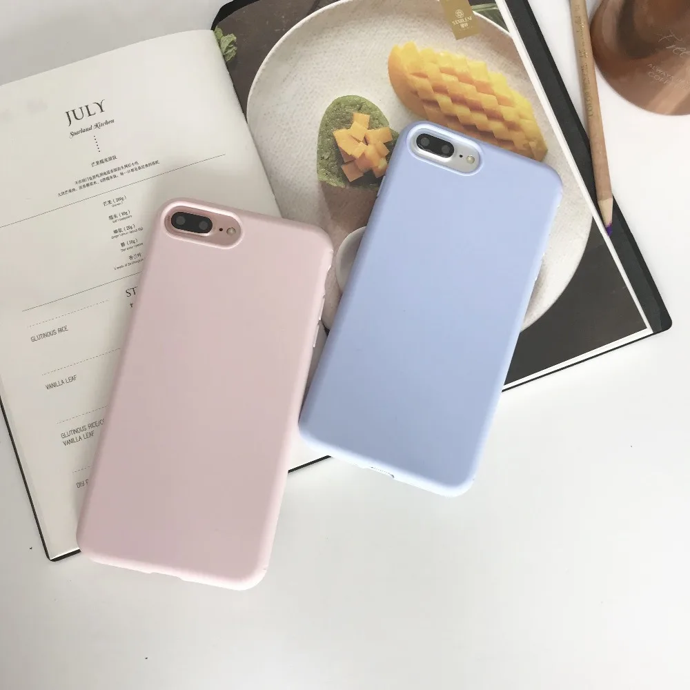 Простой сплошной цвет для iphone 6 7 8 Plus X XR XS MAX задняя крышка 6plus 7plus plus Ультратонкий