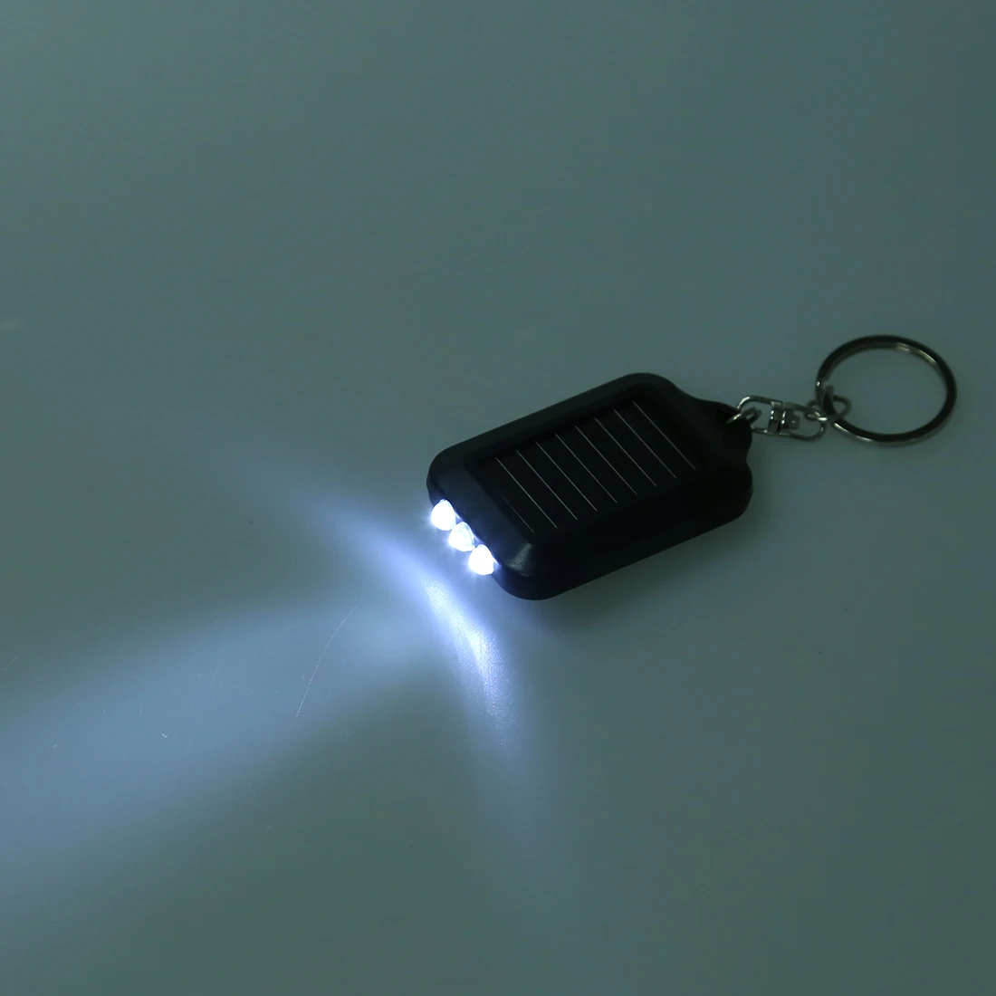 10X Мини Солнечная энергия перезаряжаемый 3LED вспышка светильник брелок