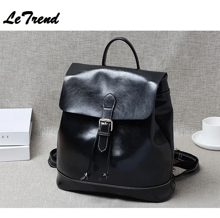 LeTrend Модный женский рюкзак школьный для девочек из натуральной кожи|fashion women