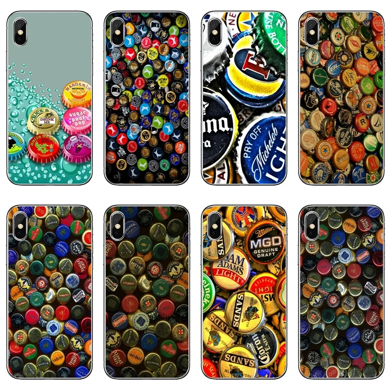 Мягкий чехол для телефона с рисунком крышек бутылок пива Xiaomi Redmi Note 7 6 5 5A 4 pro S2 plus 6A