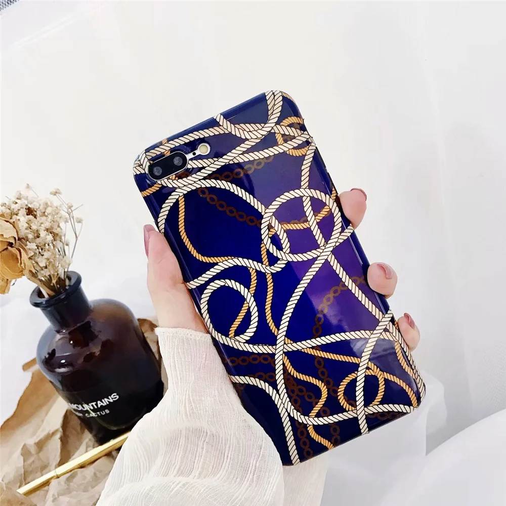 Новый каната цепи узор для Iphone 6 S Plus X случаях Мода головы тигра Гладкий мягкий