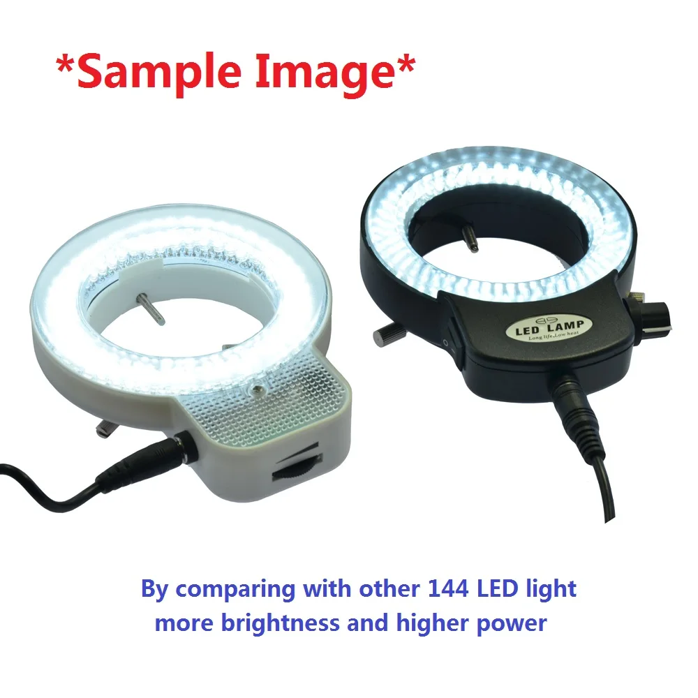 7W 144 LED стерео микроскоп Светодиодный промышленный кольцевой светильник
