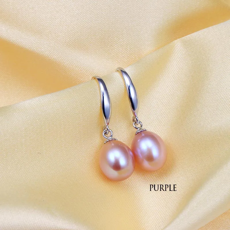 Fine Jewelry 100% Genuine Freshwater Pearl Dangle Earring Teardrop Natural Pearls Bridal Wedding Sterling Silver Mother | Украшения и