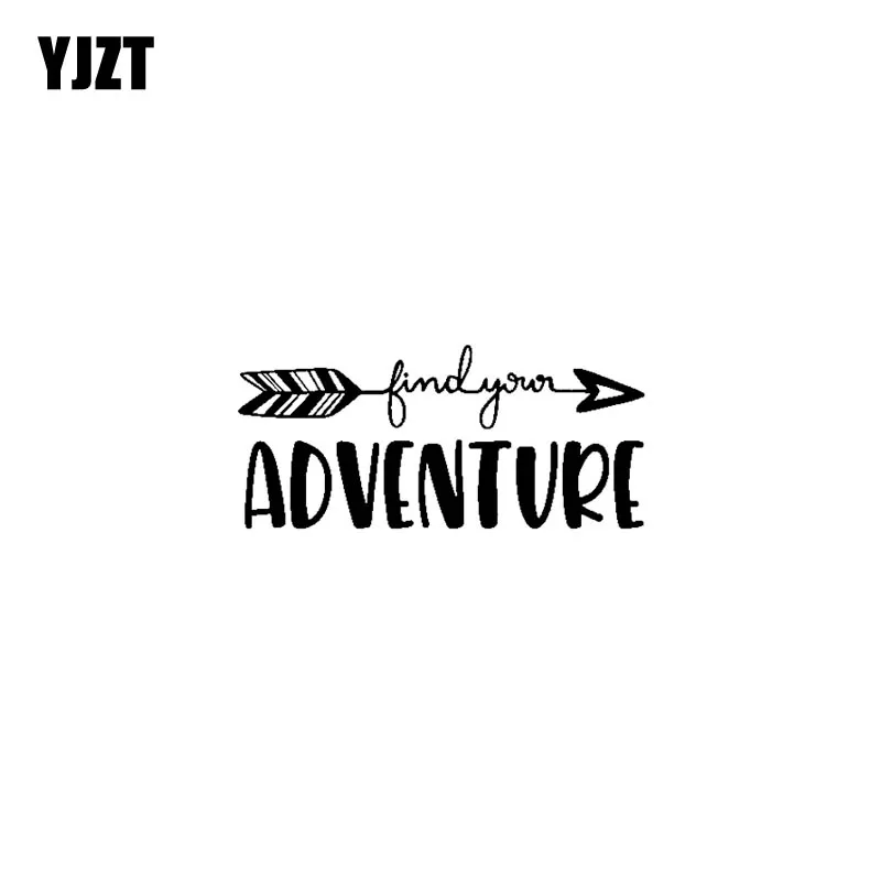 YJZT 17 8 см * виниловые наклейки на автомобиль Find Your Adventure черные/Серебристые для