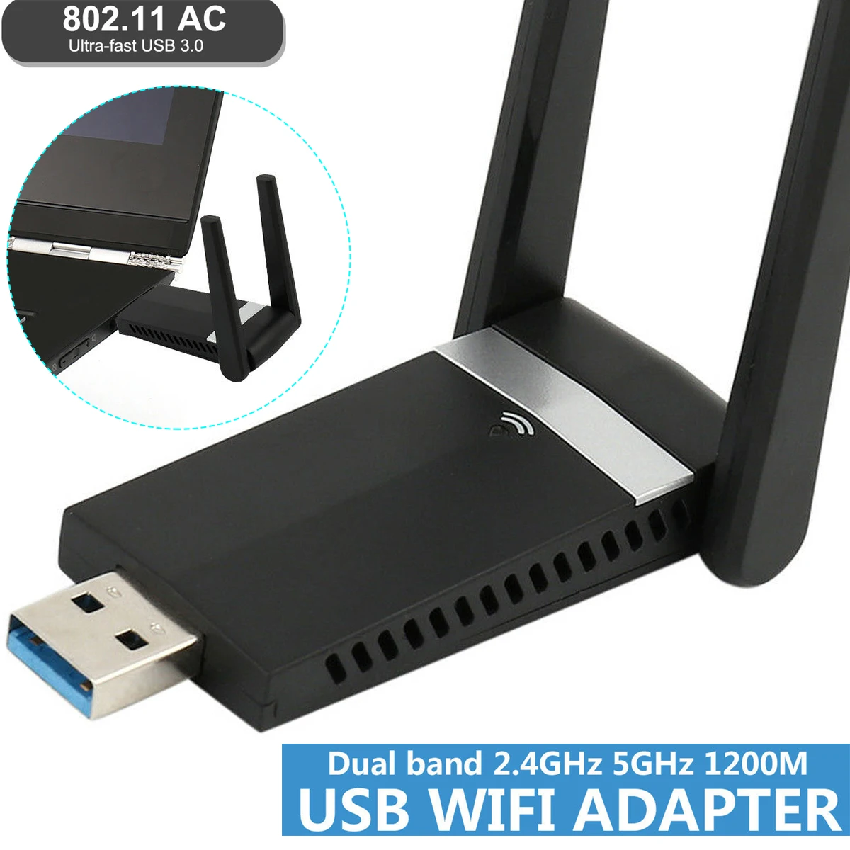 5 8 GHz + 2 4 двухдиапазонный USB WiFi ключ 11AC 1200Mbps USB3.0 беспроводной LAN адаптер| |