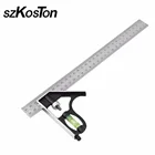 Регулируемый комбинированный квадратный угловой датчик из нержавеющей стали для маркировки измерительных инструментов многофункциональная горизонтальная угловая линейка