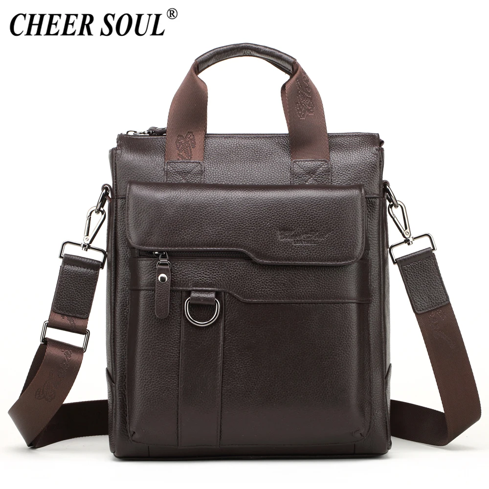 Сумка через плечо CHEER SOUL из натуральной кожи деловой портфель для мужчин мужская