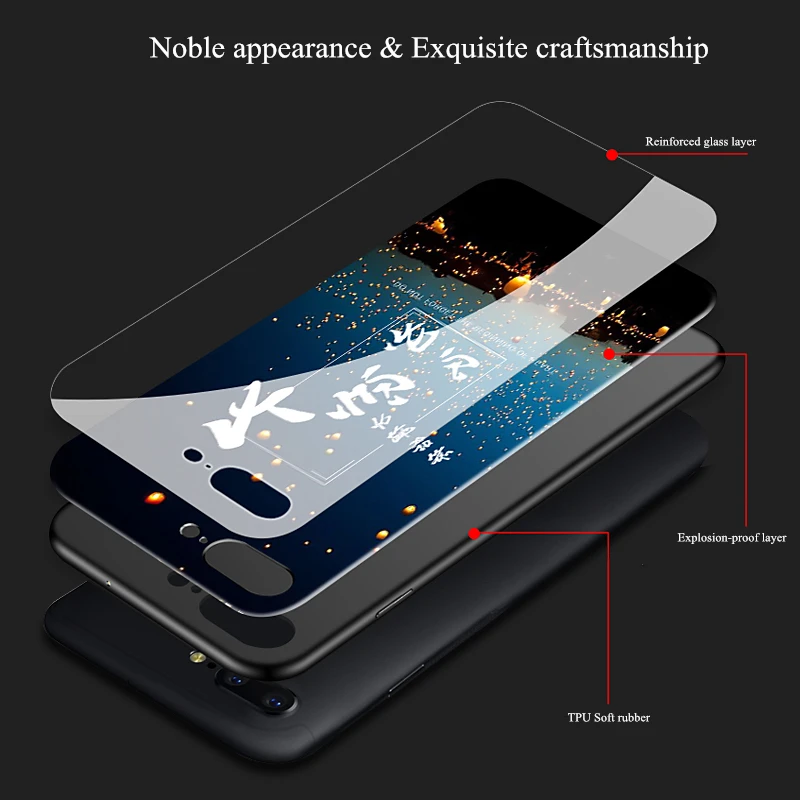 Силиконовый чехол GKK для iPhone 7 Plus 6S 6 5 5S SE мягкий из ТПУ с закаленным стеклом 360