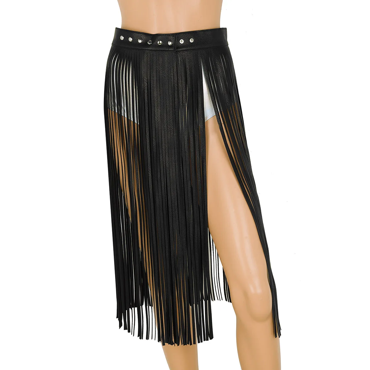 New Brand Women Ladies Fashion Long Wide Belts Faux Leather High Waist Skirt Hippie Boho Waistband Fringe Tassel Belt | Женская одежда