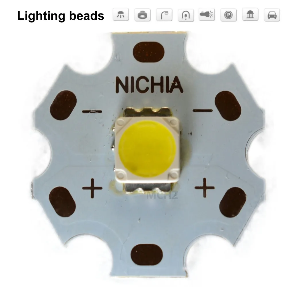 80 шт. NICHIA Cree MKR 5060 Светодиодный излучатель 3 Вт в теплый белый Flash светильник фонарь
