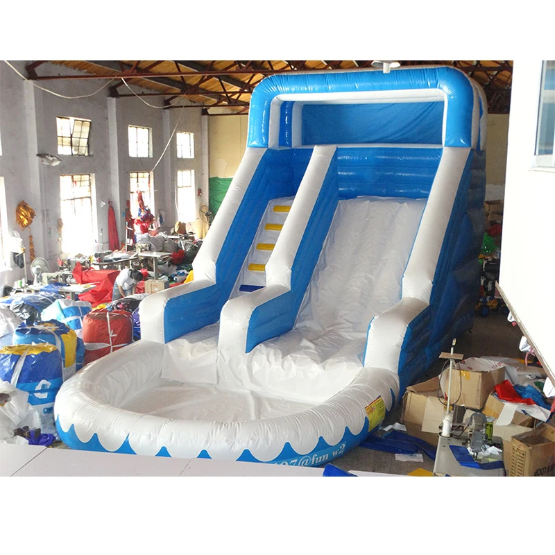 Заводская надувная водная горка с бассейном для детей|slides for pools|slide poolslide pool inflatable