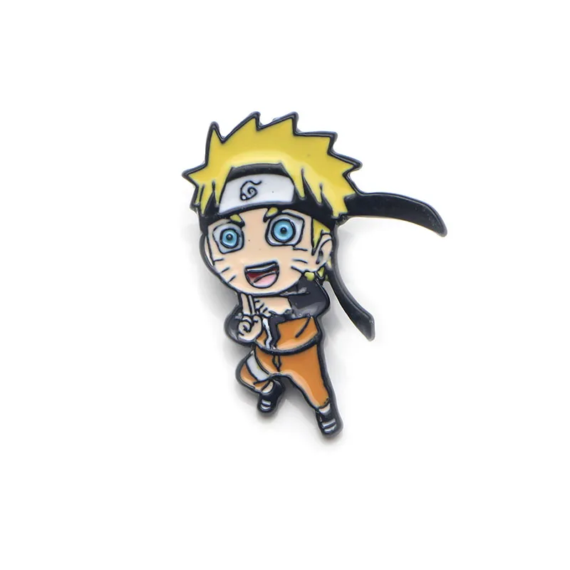1 P3229 Dongmanli Uzumaki Naruto металлические эмалированные булавки и броши для женщин и мужчин нагрудные булавки рюкзак сумки шляпа значок подарки - Окраска металла: 1