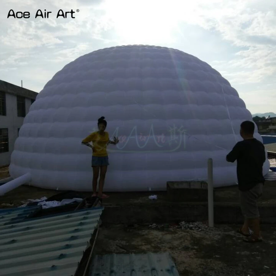 8 м гигантский белый надувной igloo палатка, воздушный купол модель шатер для демонстрации