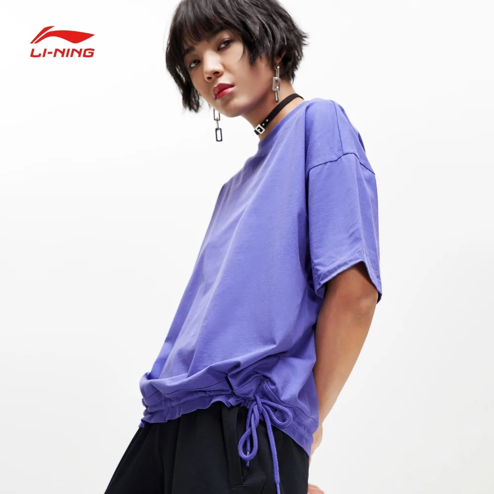 Li Ning Женская баскетбольная серия BAD FIVE Джерси 100% хлопок дышащие футболки
