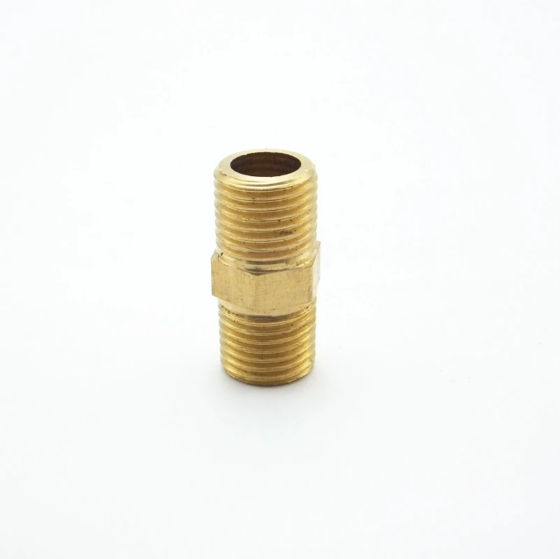 Латунный соединитель BSP для труб с шестигранным хвостовиком 1/4 дюйма длина 28 мм|pipe